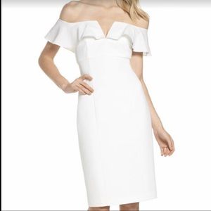Off the shoulder white dress
